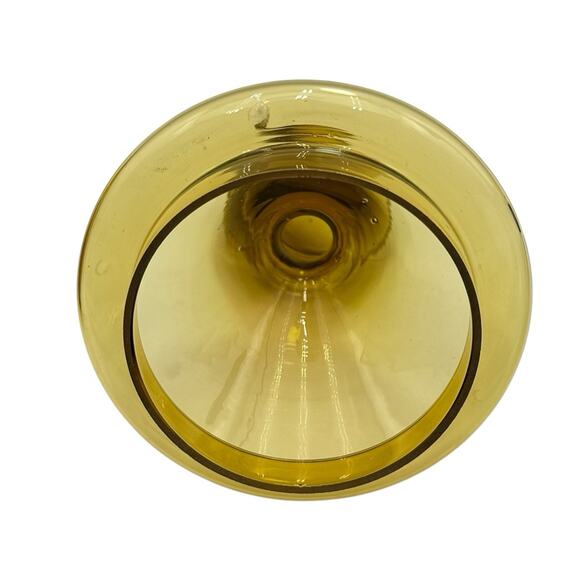 Vintage Amber Glass Apothecary Jar Candy Dish With Lid READ - Picture 6 of 10